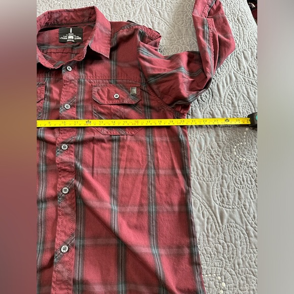 Buffalo By David Britton Men’s Maroon/Gray/Black Button Down Shirt Size Medium - Picture 5 of 9